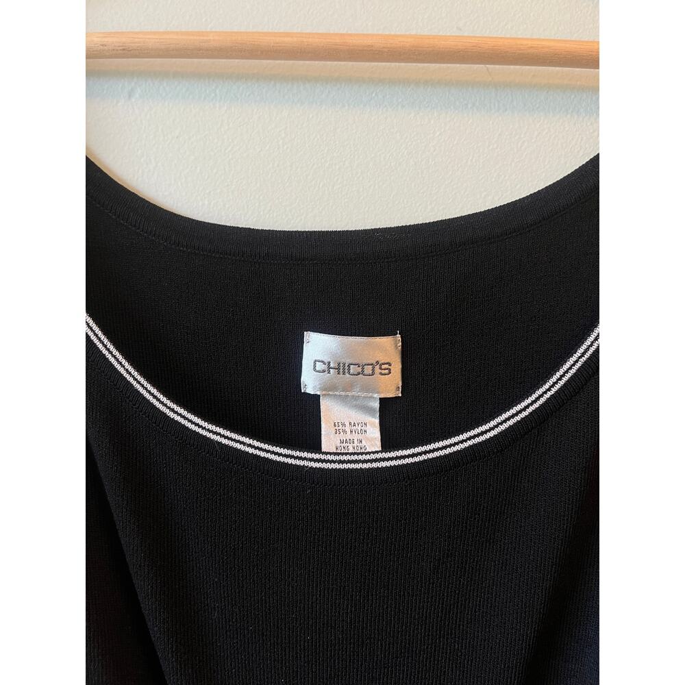 Chicos Black and White Cardigan and Tank Top Set 4/6 CHICO 0 - Picture 6 of 7